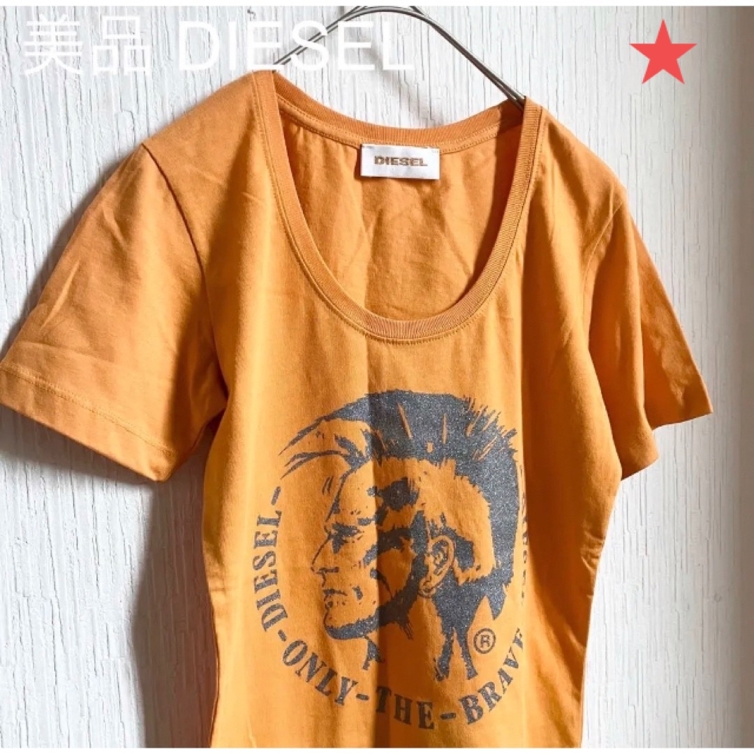 DIESEL(ディーゼル)の★美品 DIESEL  大きな銀ラメブレイブマンのプリント ストレッチTシャツ メンズのトップス(Tシャツ/カットソー(半袖/袖なし))の商品写真