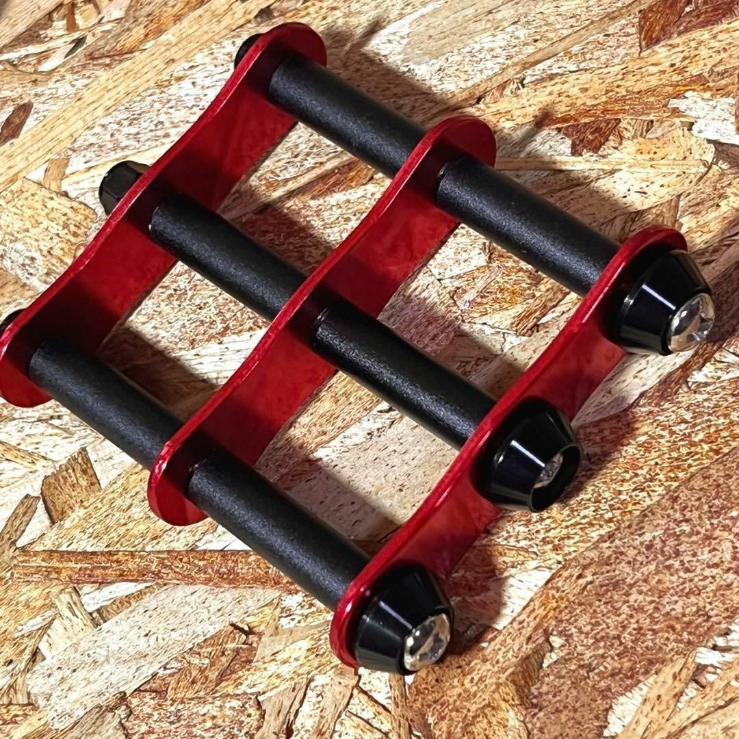 3連チェーン 黒×赤 ニックス風 ベルトループ対応 腰道具 カスタム 工具
