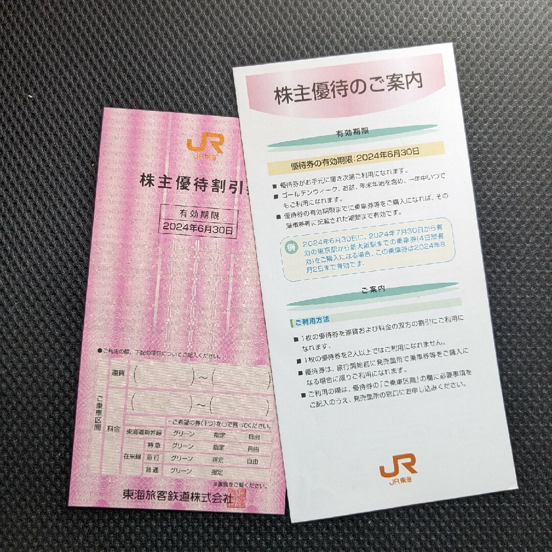 JR(ジェイアール)のJR東海株主優待割引券1枚 チケットの乗車券/交通券(その他)の商品写真
