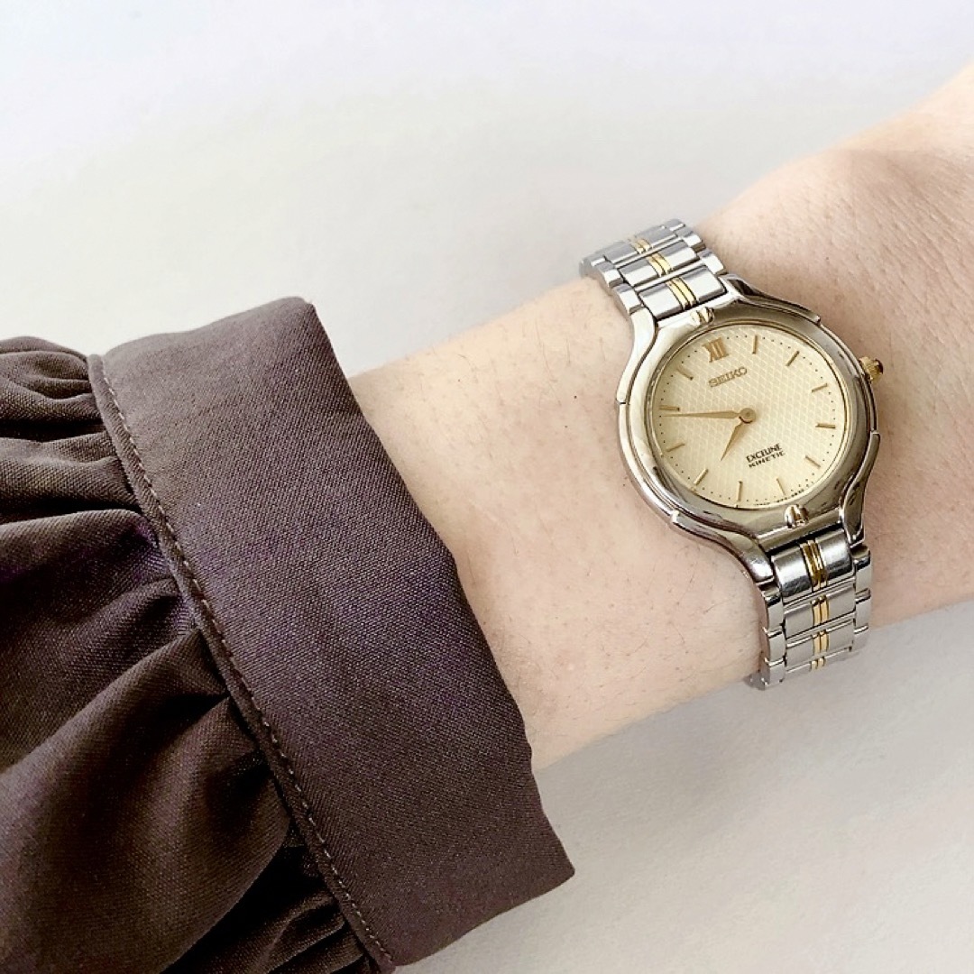 SEIKO EXCELINE KINETIC レディース腕時計　稼動品