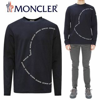 専用 33 MONCLER ネイビー クルーネック 長袖 Tシャツ size L