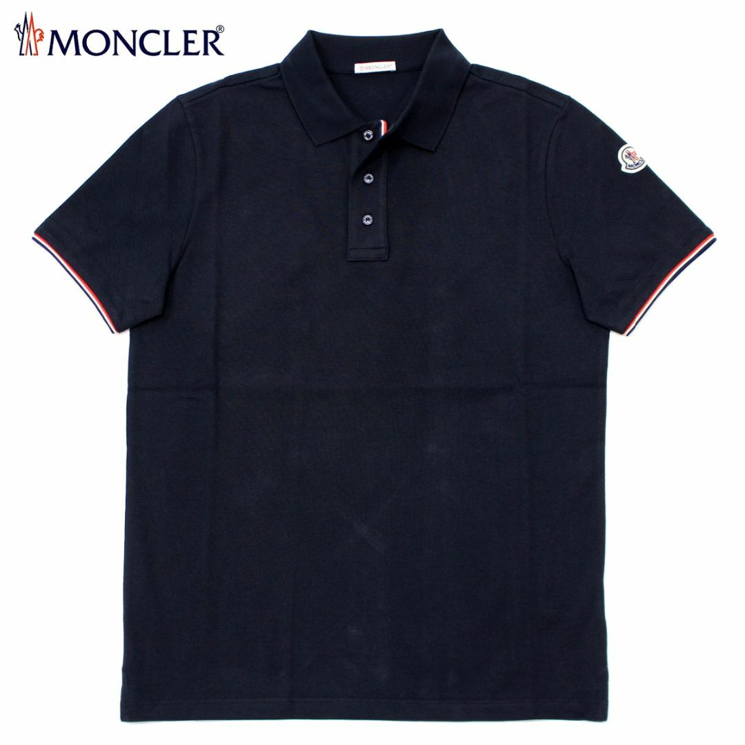 75 MONCLER モンクレール  ネイビー 半袖 ポロシャツ size S