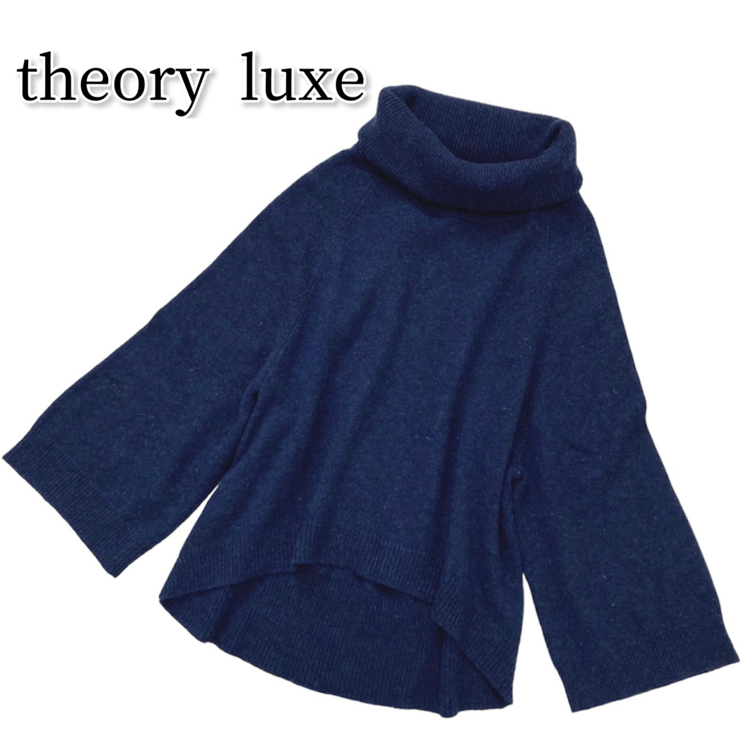 theory luxe カシミヤ100% タートルネックニット 綺麗めカジュアル-