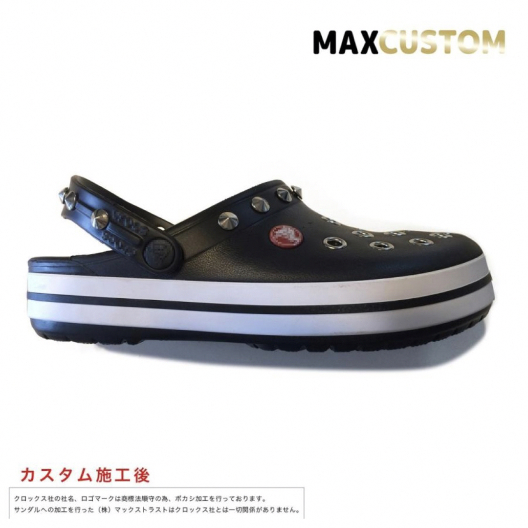 クロックス crocs パンク カスタム 黒 サイズ22～29cm 新品 2