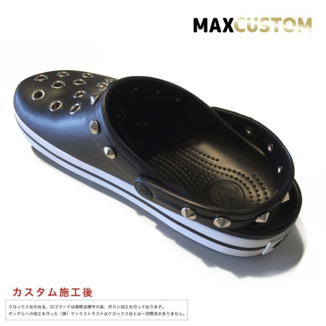 crocs(クロックス)のクロックス crocs パンク カスタム 黒 サイズ22～29cm 新品 メンズの靴/シューズ(サンダル)の商品写真