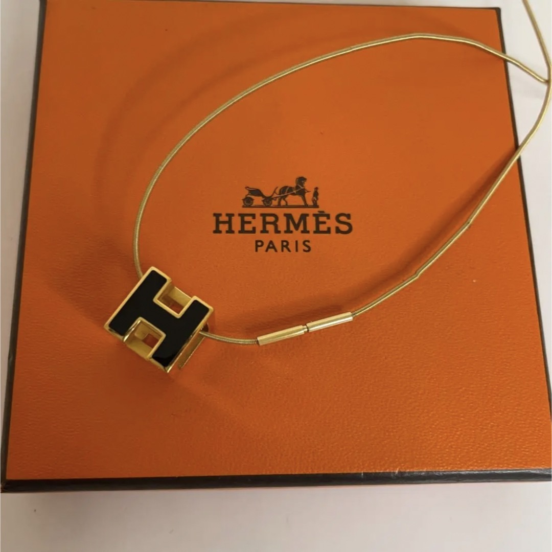 HERMES Hキューブネックレス（ブラック）