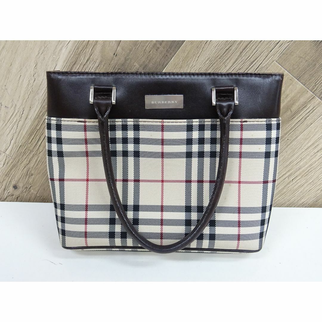 M千017 / BURBERRY ノバチェック ハンドバッグ キャンバス レザー M千017 / BURBERRY ノバチェック ハンドバッグ キャンバス レザー