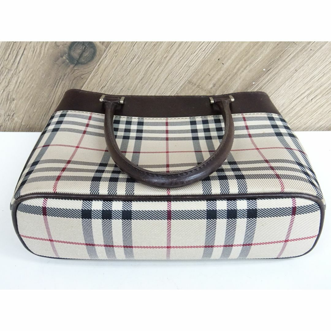 M千017 / BURBERRY ノバチェック ハンドバッグ キャンバス レザー M千017 / BURBERRY ノバチェック ハンドバッグ キャンバス レザー