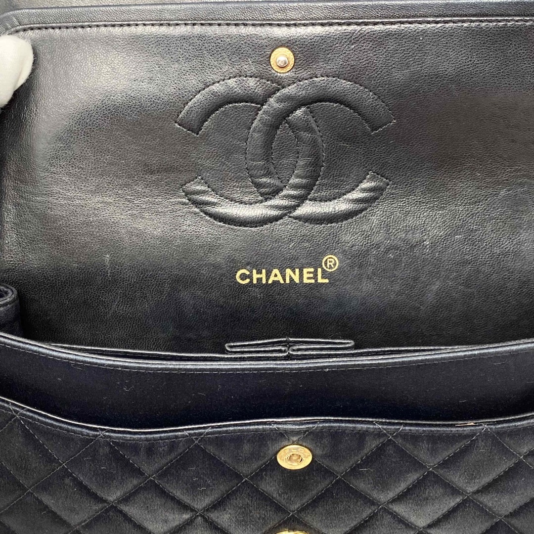 CHANEL - 【値下げ歓迎】シャネル マトラッセ サテン ダブルフラップ