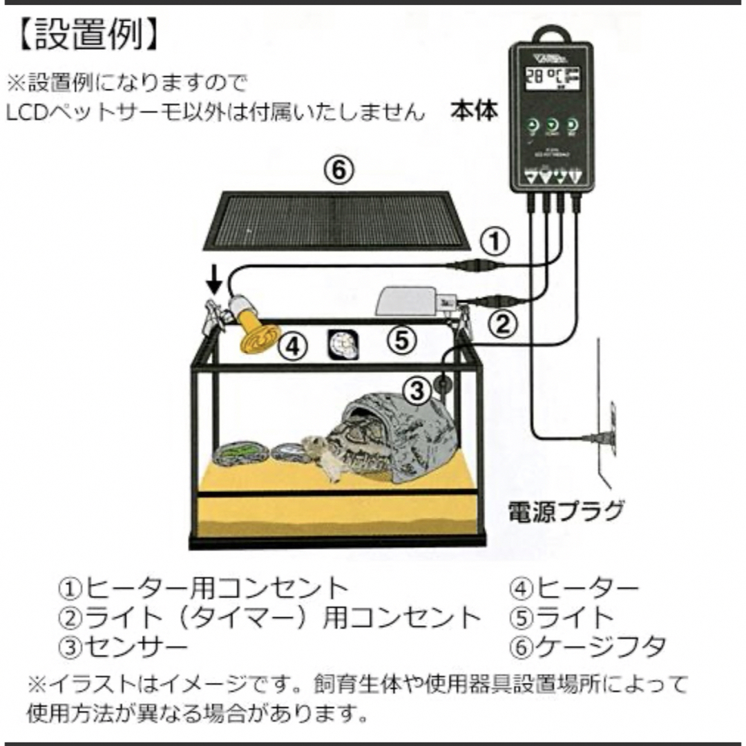 ビバリアLCDペットサーモ　ペット用タイマー付き機能サーモスタット その他のペット用品(爬虫類/両生類用品)の商品写真