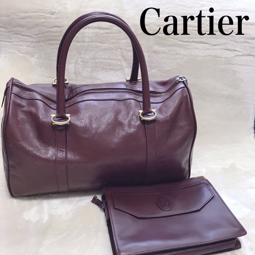 Cartier カルティエ レザーリュック レッド マストライン バックパック