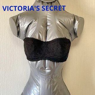 VICTORIA'S SECRET 黒レース ブラトップ チューブトップ XS