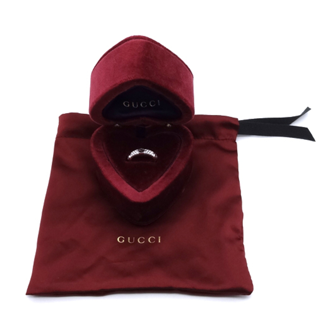 Gucci(グッチ)のグッチ インターロッキングG ダイヤ リング #11 約10.5号 指輪 K18 ホワイトゴールド ジュエリー GUCCI レディースのアクセサリー(リング(指輪))の商品写真