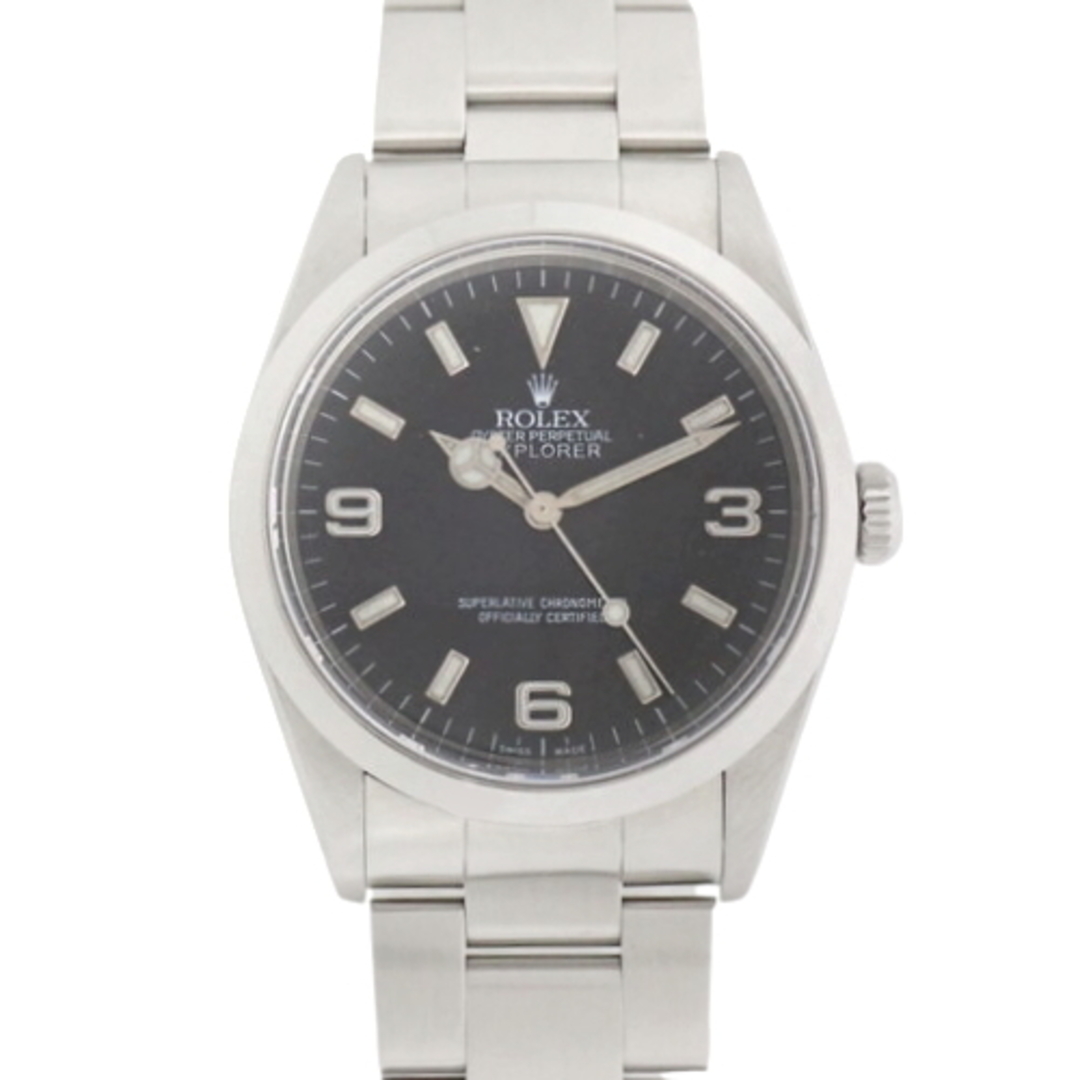 ロレックス エクスプローラー 自動巻き 腕時計 ステンレススチール SS ブラック A番(1998年～1999年) 2000年1月購入 14270 メンズ 40802063931【アラモード】