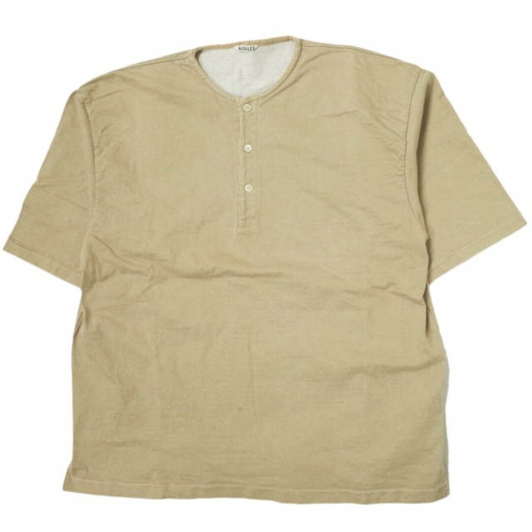 AURALEE オーラリー 日本製 STAND UP HENLEY NECK TEE スタンドアップヘンリーネックTシャツ A6SH02SU 5 BEIGE 半袖 トップス【AURALEE】