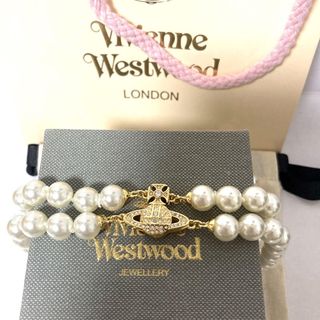 ヴィヴィアンウエストウッド(Vivienne Westwood)の新品　ヴィヴィアンウエストウッド　二連パール　チョーカー　ネックレス　ゴールド(ネックレス)