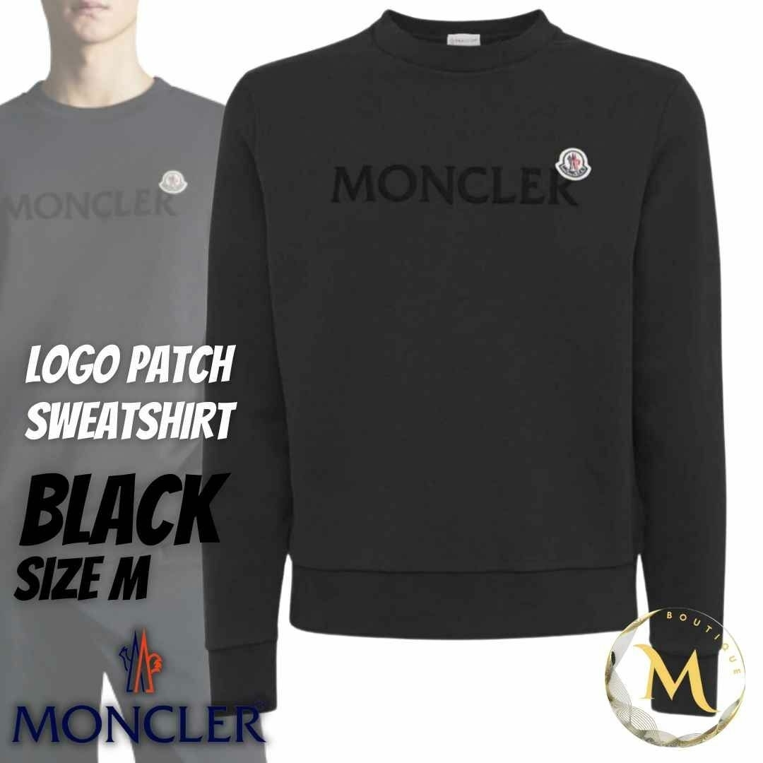 ☆未使用・本物保証☆MONCLER レタリングロゴ スウェット M ブラック