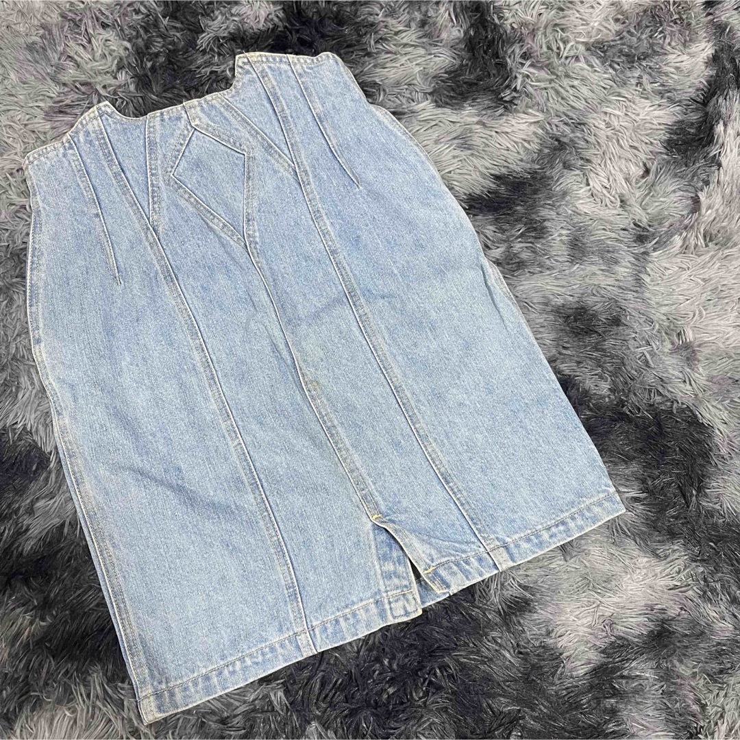 scour デニムスカート  マルチジッパー  Lサイズ レディースのスカート(ひざ丈スカート)の商品写真