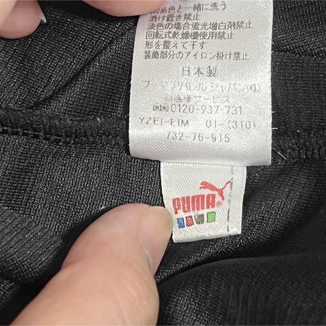 PUMA(プーマ)のPUMA  プーマ  半袖 黒 刺繍ロゴ×3 Sサイズ レディースのトップス(Tシャツ(半袖/袖なし))の商品写真
