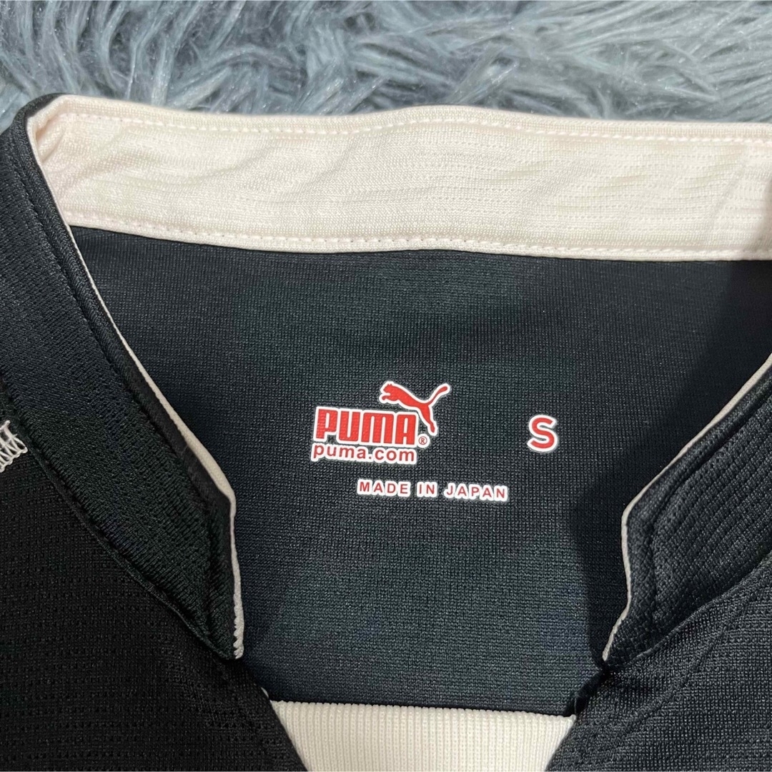 PUMA(プーマ)のPUMA  プーマ  半袖 黒 刺繍ロゴ×3 Sサイズ レディースのトップス(Tシャツ(半袖/袖なし))の商品写真