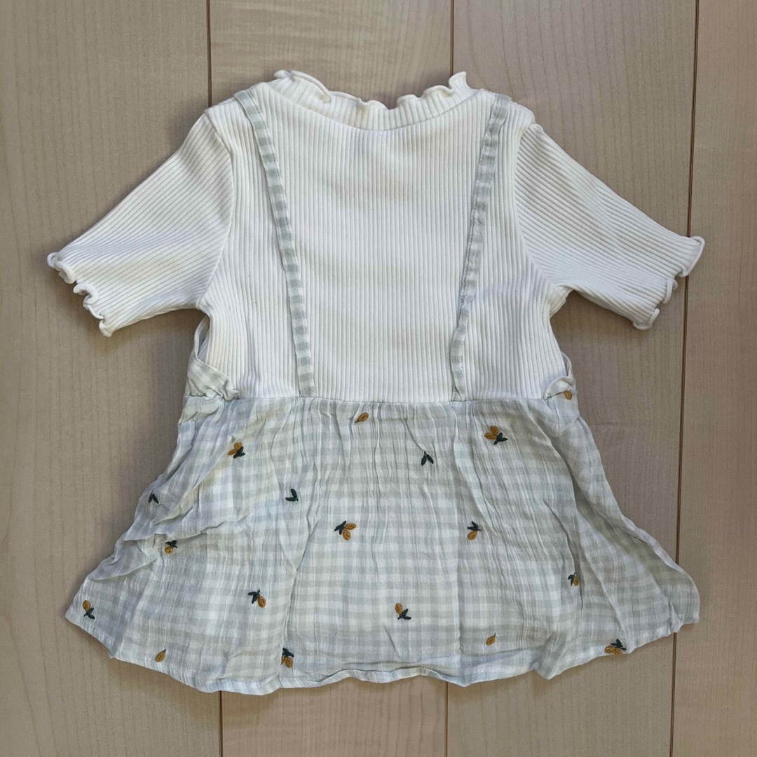 apres les cours(アプレレクール)のapreslescours フルーツ柄リブチュニック キッズ/ベビー/マタニティのキッズ服女の子用(90cm~)(Tシャツ/カットソー)の商品写真