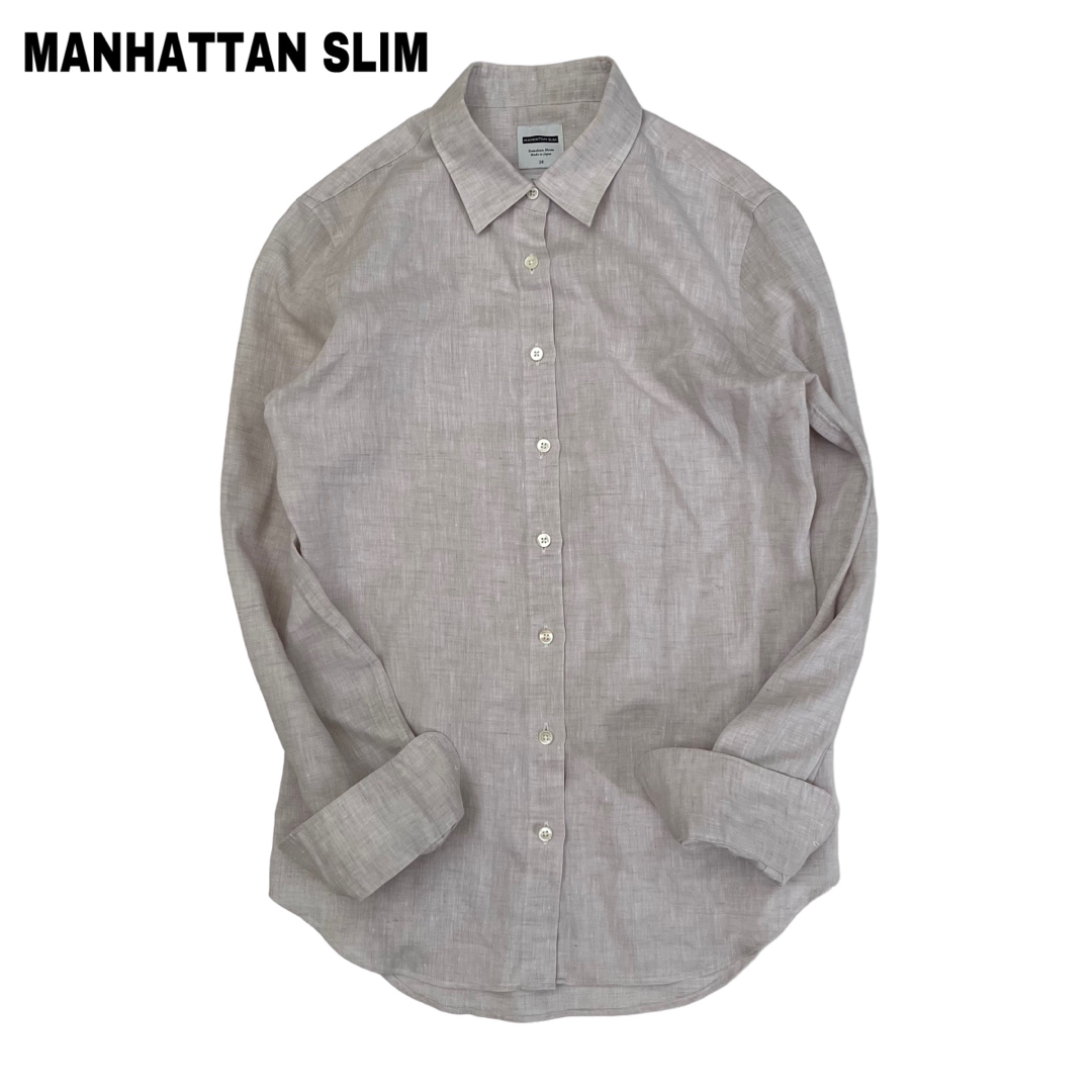 【MANHATTAN SLIM】鎌倉シャツ　リネンシャツ