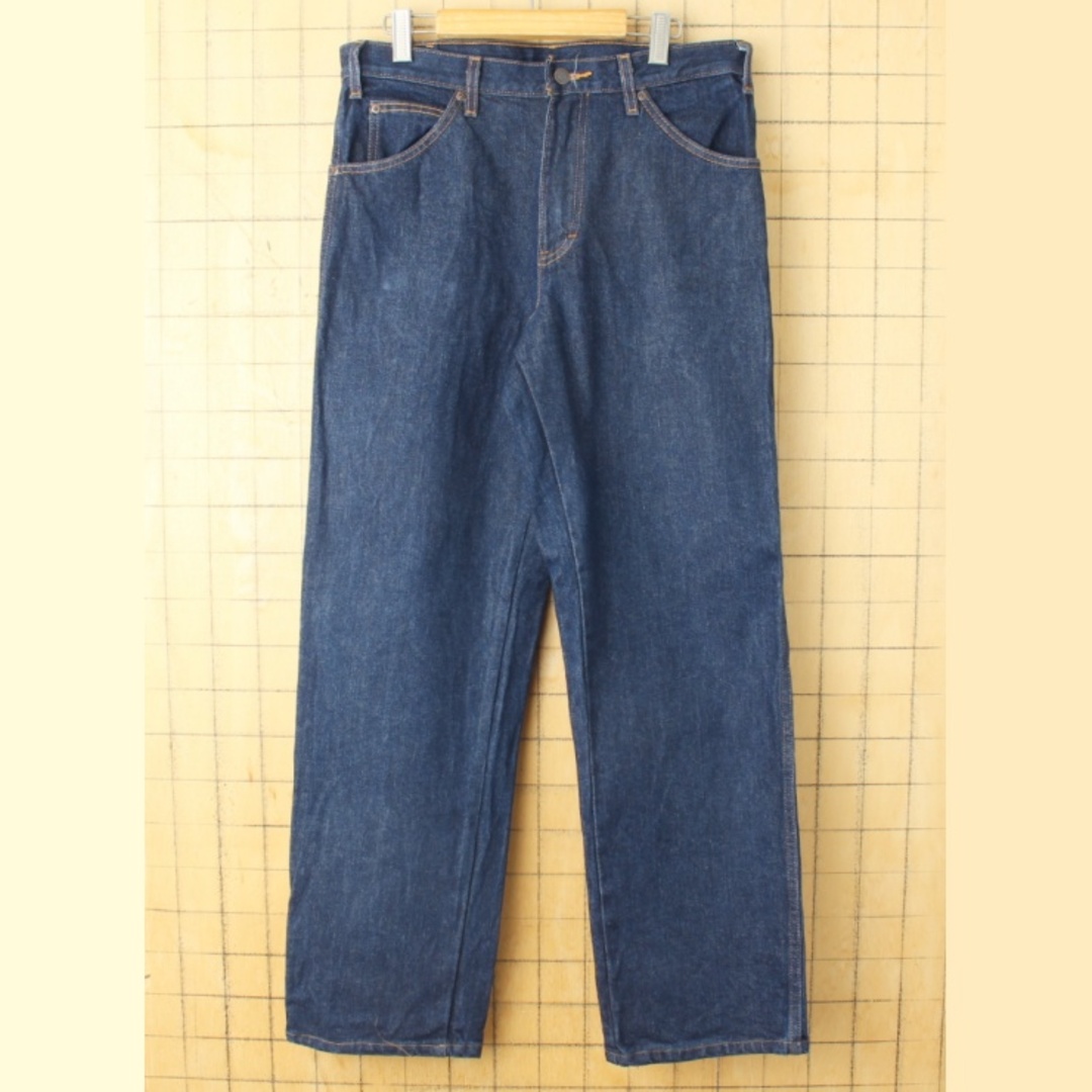 USA Dickiesディッキーズ デニムワークパンツ ブルー W32 ss82デニム/ジーンズ