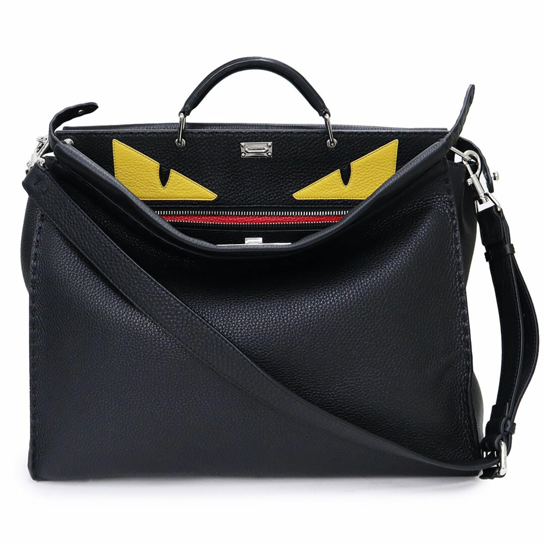 美品】FENDI フェンディ ピーカブー モンスター 2way レザー 黒-