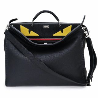 フェンディ(FENDI)のフェンディ ピーカブー セレリア ラージ モンスターアイ バッグバグズ 2way 斜め掛け ショルダー ハンドバッグ ビジネスバッグ ローマンレザー ブラック 黒 7VA354 FENDI（未使用　展示品）(ハンドバッグ)