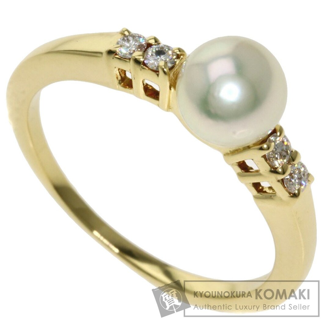 MIKIMOTO アコヤパール 真珠 ダイヤモンド リング・指輪 K18YG レディース