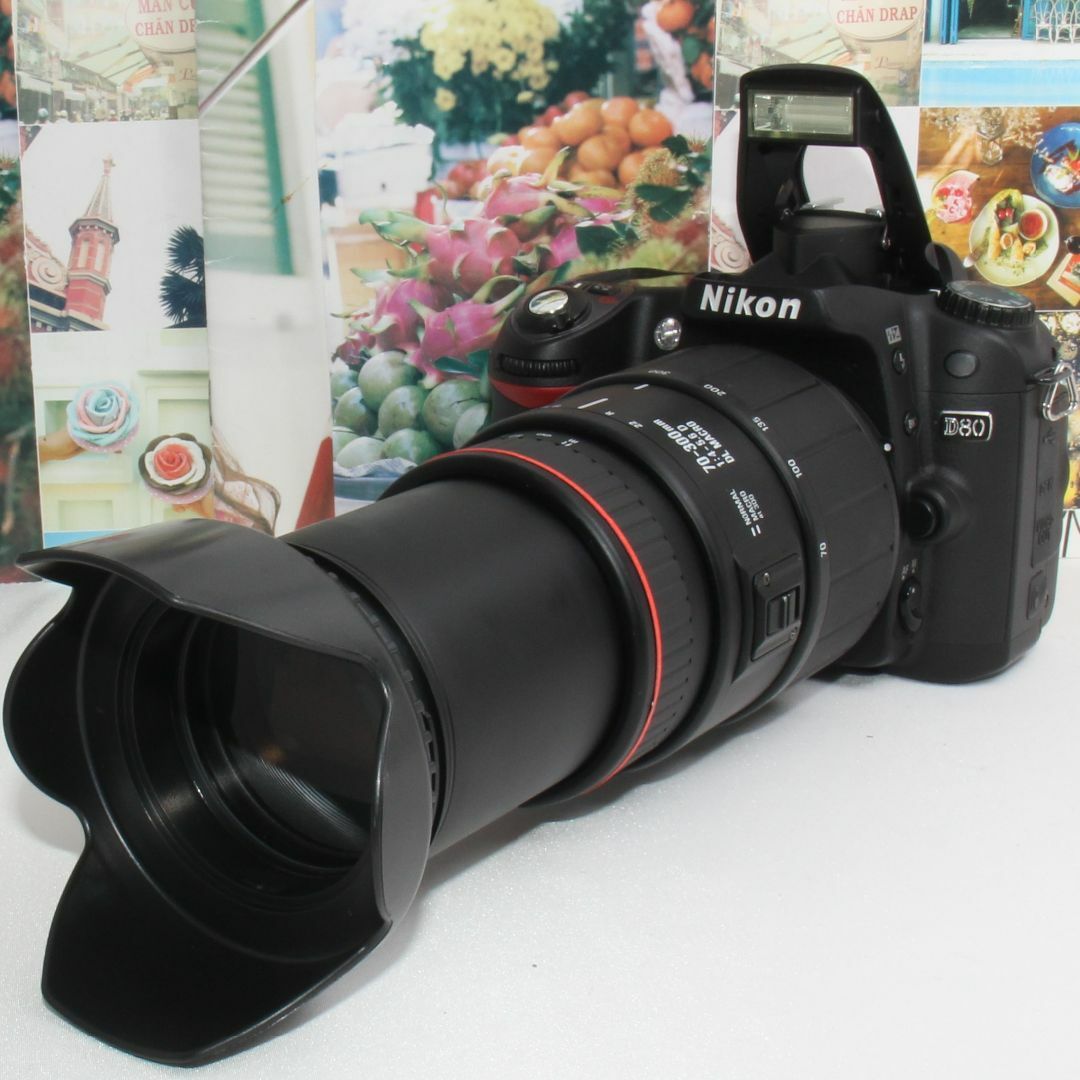 ❤️新品カメラバッグ付き❤️Nikon D80 超望遠 300mm レンズセットカメラ