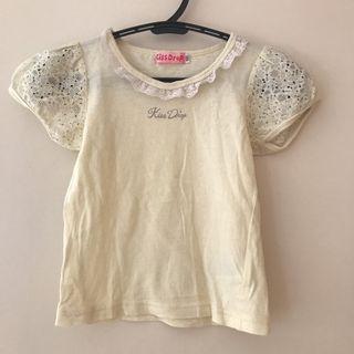 ベベ(BeBe)のキッズ　100cm　キスドロップ　Tシャツ　半袖　黄色　イエロー　BeBe　ベベ(Tシャツ/カットソー)