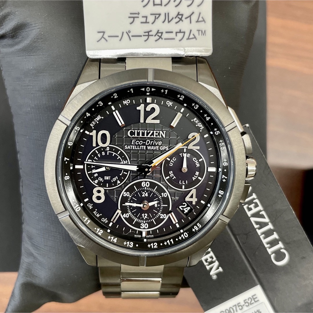 CITIZEN(シチズン)の新品 シチズン アテッサ ブラックチタン GPS 腕時計 CC9075-52E メンズの時計(腕時計(アナログ))の商品写真