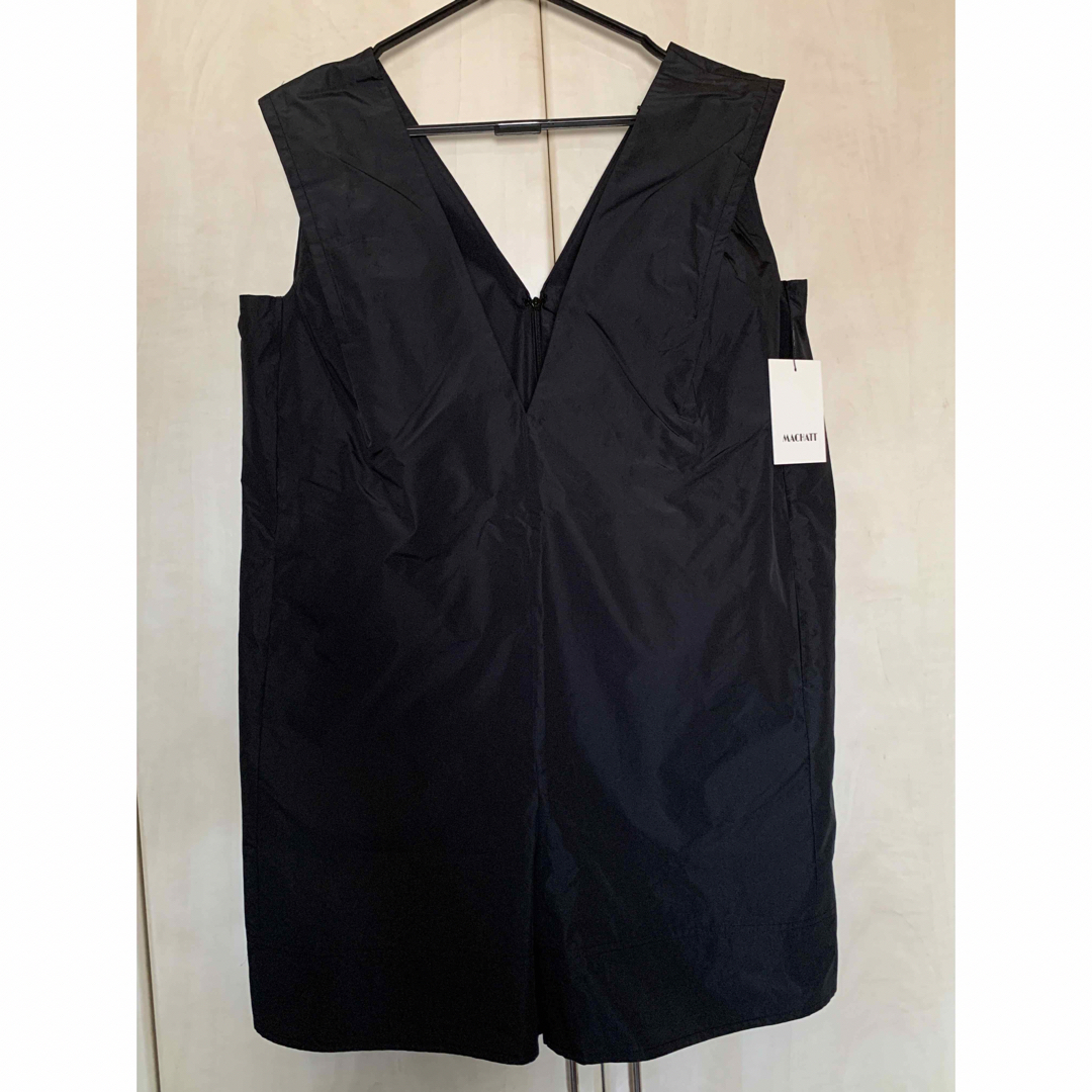 新品・未使用】MACHATT♡ タックロンパース ブラック 新品・未使用】MACHATT♡ タックロンパース ブラック
