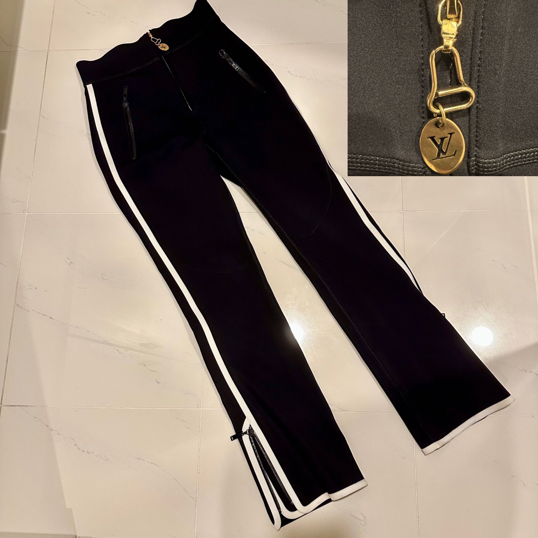 LOUIS VUITTON - VUITTON 22SS ハイウエストジャージ ジップアップロゴ