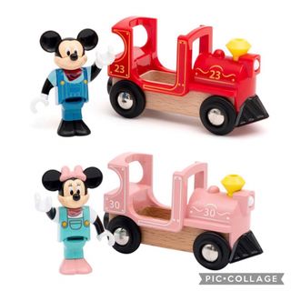 ブリオ(BRIO)の新品未使用　BRIO 国内未入荷　ミッキー＆ミニーセット(電車のおもちゃ/車)