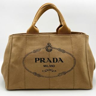 最終値下げPRADA プラダ カナパ キャンパス ベージュトートバッグ www ...