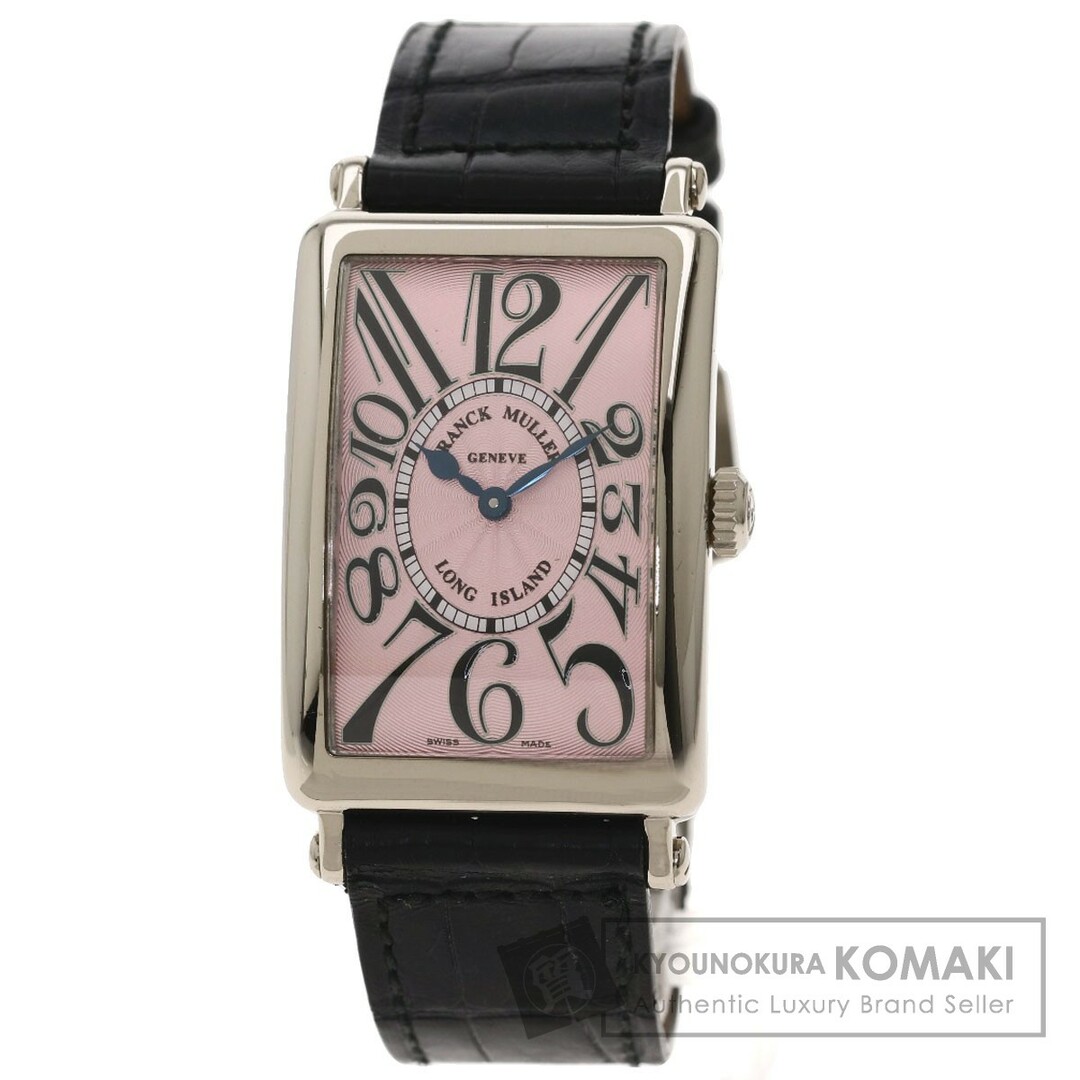 FRANCK MULLER 952QZ ロングアイランド 腕時計 K18WG 革 メンズ