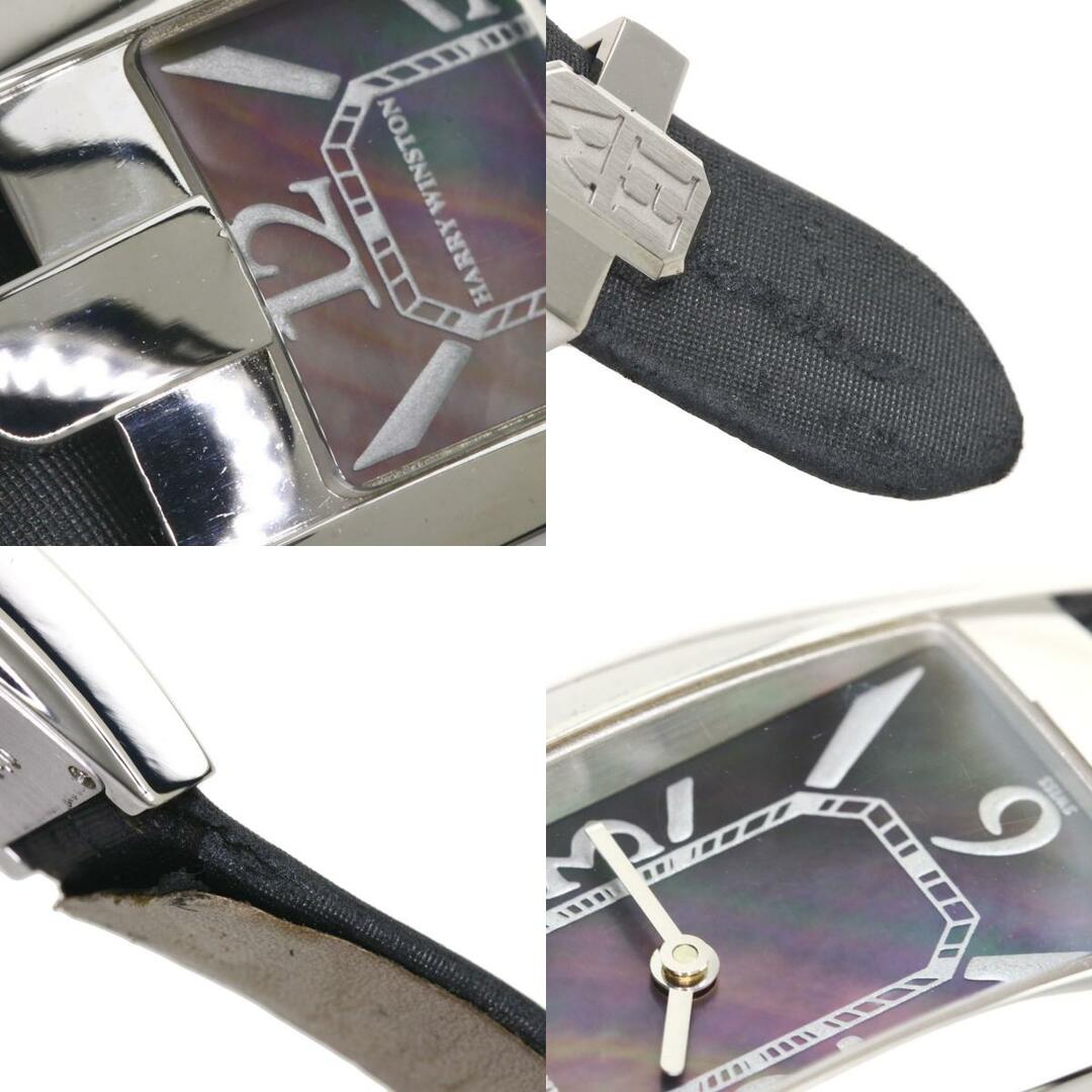 HARRY WINSTON 330LQW アヴェニュー 腕時計 K18WG 革 レディース 8