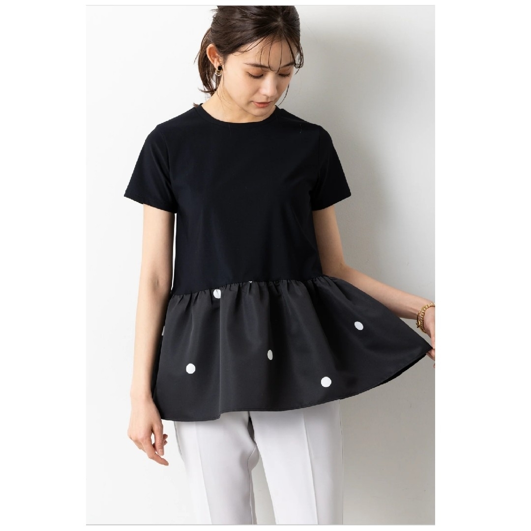 新品☆amenochihare アメノチハレ ドットペプラムTシャツ-