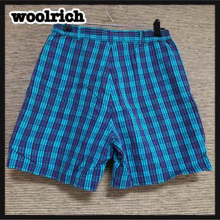 ウールリッチ(WOOLRICH)の【ウールリッチ】ハーフパンツ　ショートパンツ　チェック柄　緑　グリーン43(ショートパンツ)