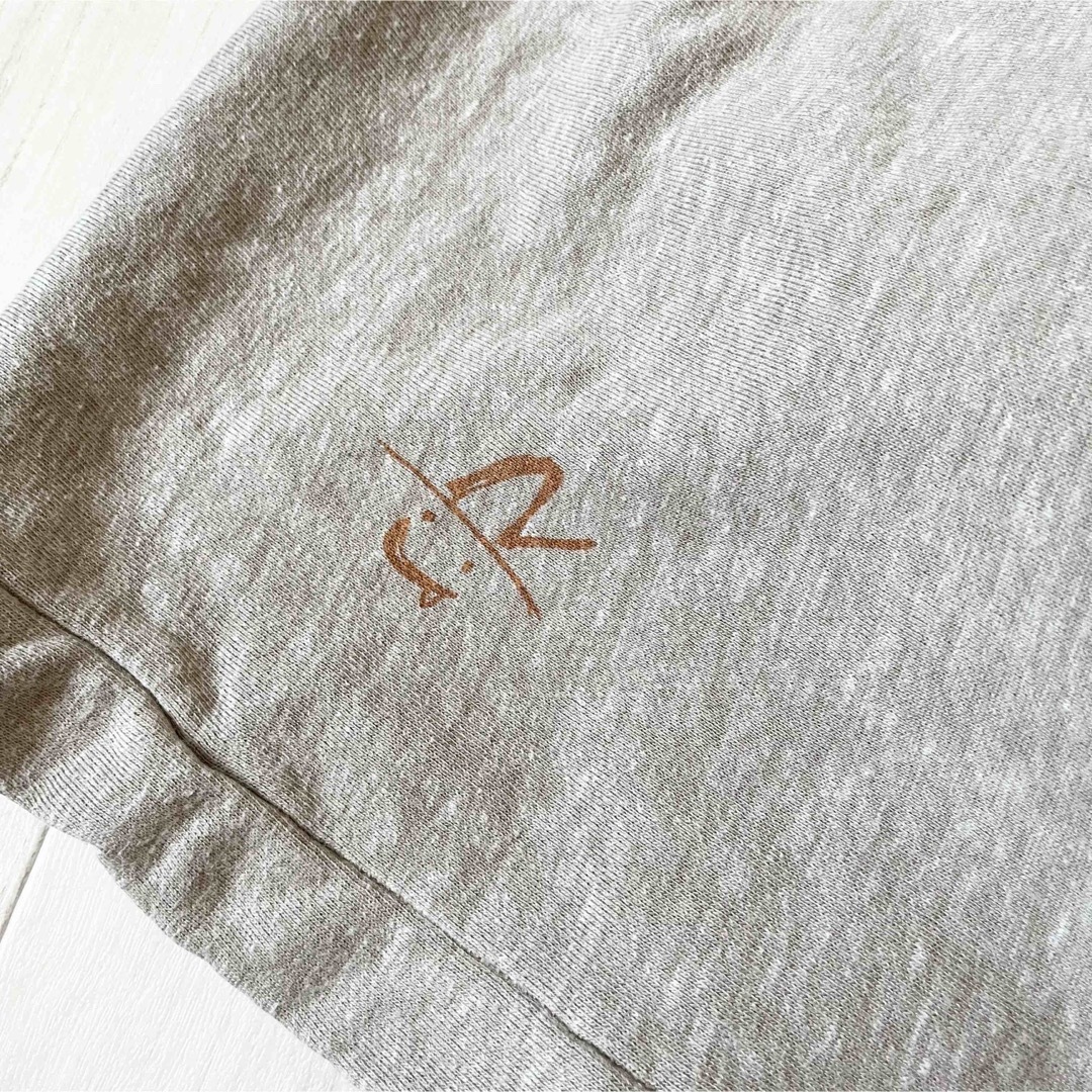 【美品】45R ニット ポンチョ　ロゴ刺繍　ウール100%　羽織り　45rpm