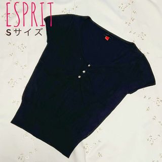 エスプリ(Esprit)の【美品】ESPRIT エスプリ Vネック半袖ニット(Tシャツ(半袖/袖なし))