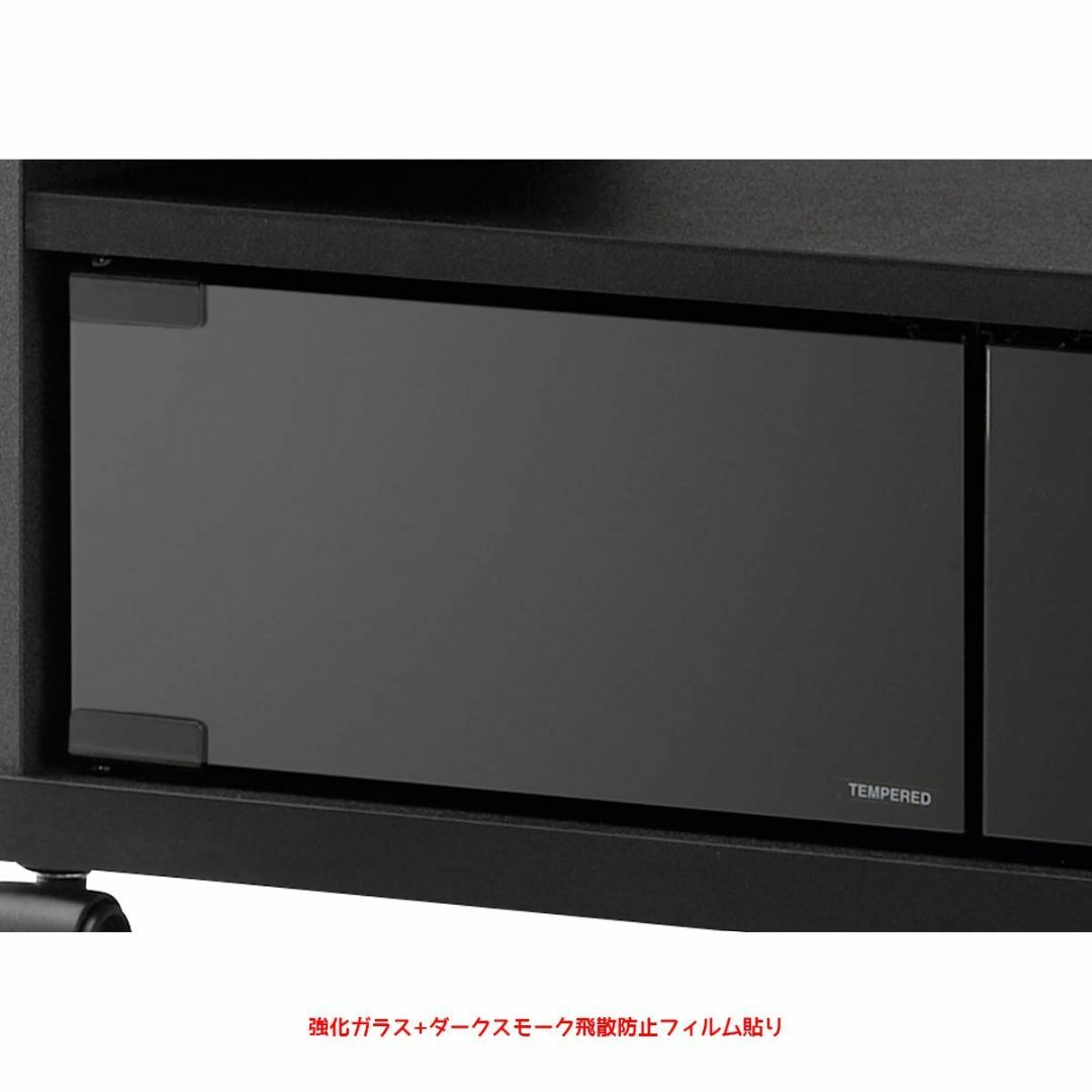 ４サイズ耐荷重【色: ブラック】朝日木材加工 テレビ台 KAD style 32型 幅74㎝