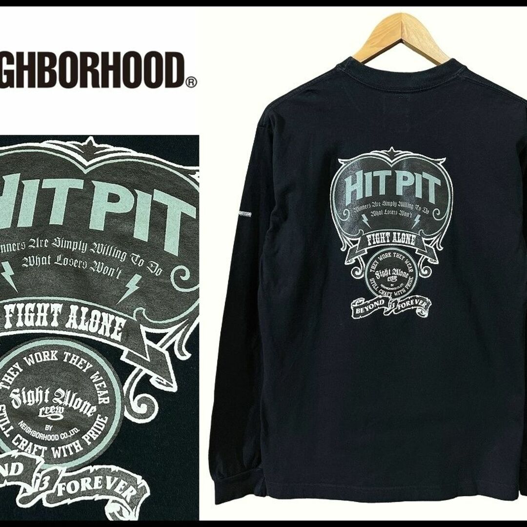 NEIGHBORHOOD(ネイバーフッド)のG① ネイバーフッド FIGHT ALONE HIT PIT 長袖 Tシャツ M メンズのトップス(Tシャツ/カットソー(七分/長袖))の商品写真