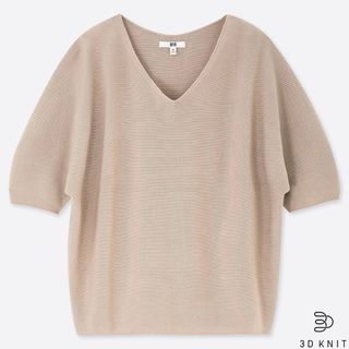 ユニクロ(UNIQLO)のUNIQLO ユニクロ 半袖ニット トップス(Tシャツ(半袖/袖なし))