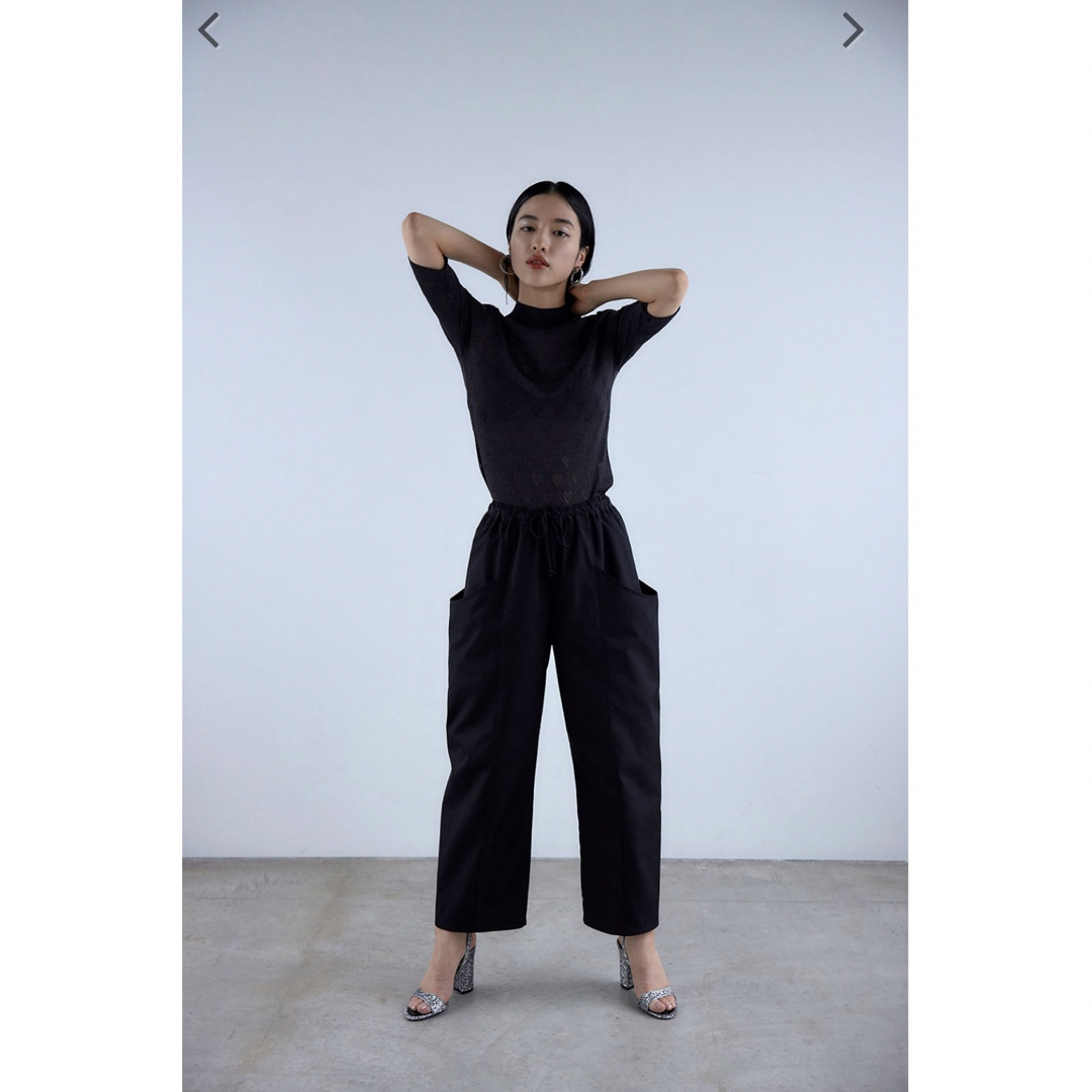 meer.／BIG POCKET NYLON PANTS(BLK)