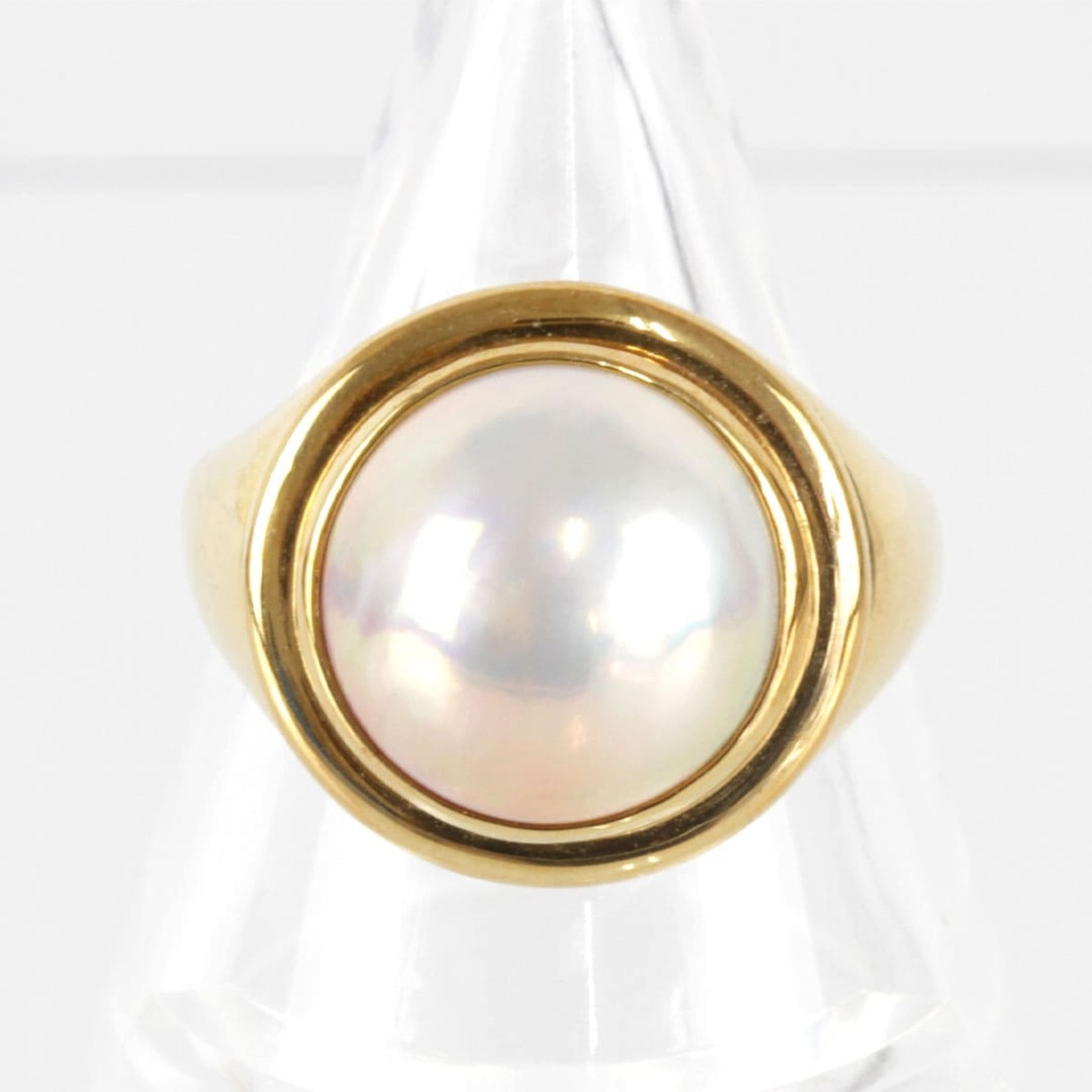 USED』 K18 /マベパール イヤリング 5.3g-