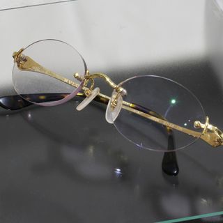 ブルガリ(BVLGARI)のブルガリ メガネ 眼鏡 金無垢 K18YG 30.8g オニキス 203K(サングラス/メガネ)