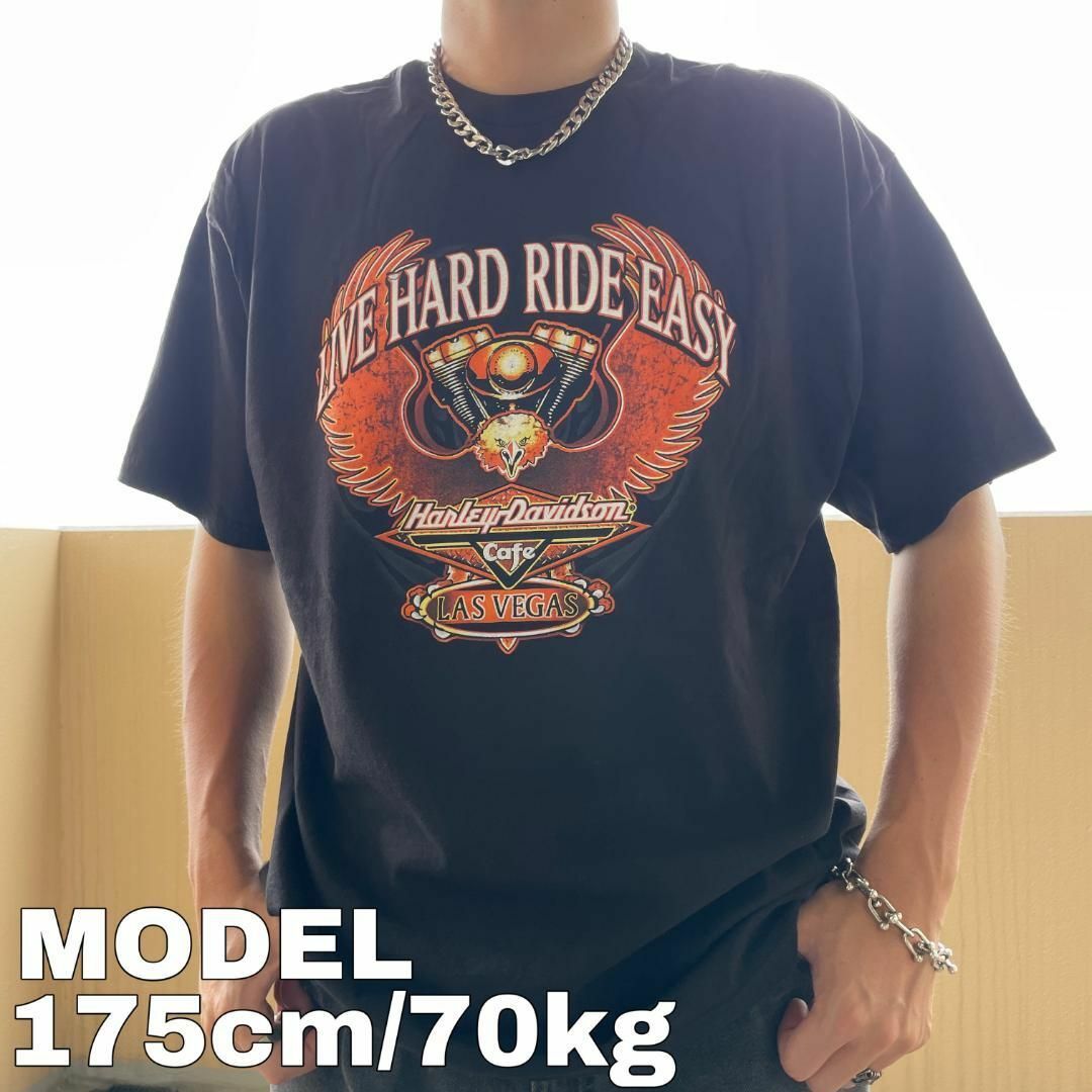 国内正規□ ハーレー ダビッドソン ラスベガス 古着 ブラック Tシャツ